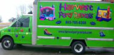 harvest party rentals delivery truck